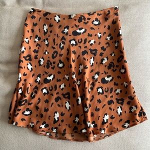 Leopard print skirt